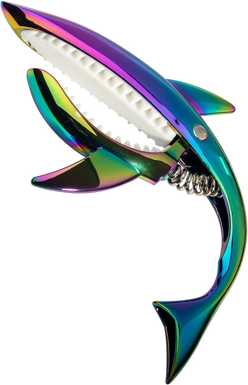 Cheerock Zinc Alloy Guitar Capo Cute Shark Shape Capo with Carrying Case for Classical Electric Guitar and Ukulele, Ideal Gift for Music Enthusiast (multicolor) - Image 4